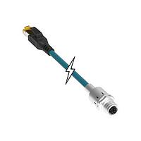 Molex 1203410917 Ethernet Cables / Networking Cables REC M12 CAT6A RJ45 8P FE STR PUR 2M ID