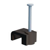 Essentra Components 22NCC0900F Cable Clamp, Nail-In Nail In Cable Clip,Single, Flat, .315x.335 Inside