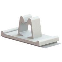 Essentra Components WCB-250-01A-RT Clamp, U-Type Wire Cord Clip,Adh Mnt,Natural