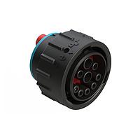 Amphenol SINE Systems AHDP06-24-91SR16-SRA Receptacles Size 24, 9 Position ISOBUS Plug, Socket, Reduced Diameter Seal, Smooth Ring Adapter (SRA). Note: Use (Size 8) PN# AT62-203-08141-16 contacts for 6AWG/16mm applications