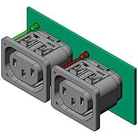 Schurter 6610.1254.03 AC Power Entry Modules 6610 Connector Outlet 10A F