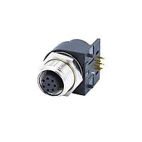 NorComp 861-008-11SR004 Right Angle IP67 Male M12 Circular Connector 8 Position Right Angle Dip Solder