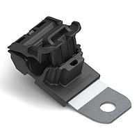 HellermannTyton 151-01427 Ratchet Clamp Ratchet P-Clamp, 0.24 - 0.54" Bundle Dia, 15 Short, 0.51" Hole Dia, PA66HIRHSUV/ST/ZN, Black, 300/ctn