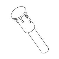 BIVAR LC-25.0 Flexible Light Pipes Light Pipe, Flexible, 1mm. Fiber Optic Core, 4.2mm. Dia. Low Profile Lens, 25.0in. Length