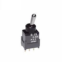 NKK Switches B19JP Toggle Switches ON-OFF-(ON) .248 BAT STRT PC .4VA