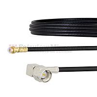 Fairview FMCA1444 Snap-On MMBX Plug to RA SMA Male Cable RG174 Coax