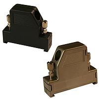 NorComp 951-037-010R011 Strain Relief Backshell 37P 60D w/ Thmbscrw Black Plastic