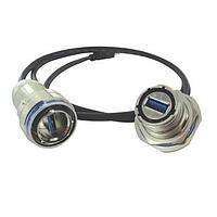 Amphenol Socapex USB3FTV7AGF312 USB Type A Connectors USB 3 Reduced Flange JN Rec F USB A Oliv