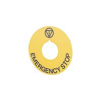 EAO 46-50J.1413 Legend Plate Legend plate, oe 60 mm, oe 22 mm, Yellow