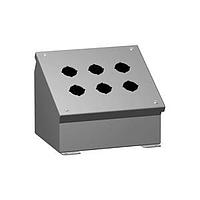 Hammond Manufacturing 1490G6 Pushbutton Enclosures N12 PB Consolet - 6 PB x 30.5mm - 7.25 x 8.50 x 6.75" - Steel/Gray