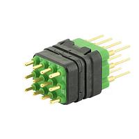 Eaton Souriau-Sunbank 8MQ2M1220RAS046E Modular Connectors - Push Pull MQuick module, unsealed, with male straight PCB contacts, delivered with cap