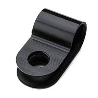 HellermannTyton 211-60040 Cable Mounts P-Clamp, 0.39" Wide, 0.26'' Max Bundle Dia, 0.17'' Mounting Hole Dia, PA66HS, Black, 1000/pkg