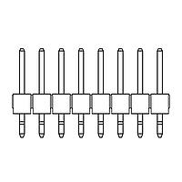 Amphenol Commercial Products G800W300018EU Headers & Wire Housings Pin Header 2.54mm Pitch STR DIP,1x8Pin,FULL G/F,NY6T,6.1mm*2.5mm*3.0mm,Color-Black,BAG