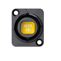 NEUTRIK NO16FDW-A Optical Chassis Connector opticalCON MTP 16 Fiber Chassis, black, IP 65 Rated.