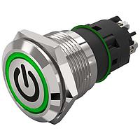 EAO 82-5152.1133.B002 Anti-Vandal 19 mm, Indicator, Stainless steel, flush/flush, Solderingterminal, Contacts, Ring, Red, 24 V AC/DC