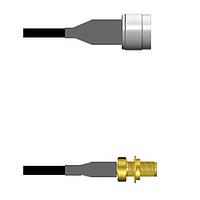 Amphenol Custom Cable Q-2I02W0003084i RF Cable Assemblies N-SP/SMA-SJB G174 84I