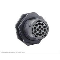 Eaton Souriau-Sunbank UTSX712E14S Receptacles Jam nut receptacle, without backshell, with 14 female solder contacts, IP68/69K in unmated conditions