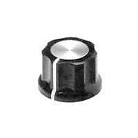 P&B PKES120B1/4 Cylindrical Knob with Skirt 1.296" LINE IND/ALL STR FLUTED KNOB