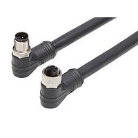 Molex 1205010158 Sensor Cables / Actuator Cables M12 Double-Ended Cordset 4 Poles  Female to Male (90) 14 AWG Blk 2m  Lngth