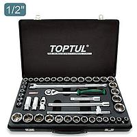 Toptul GCAD4602 Professional Grade 1/2"" DR. 6PT Socket Set 46pcs