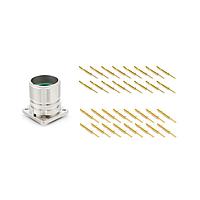Amphenol SINE Systems MA2LAE1600-KIT Standard Circular Connector 16 position receptacle connector kit, flange mount, Checkmate , Quick locking, E type, clockwise insert, male contacts included