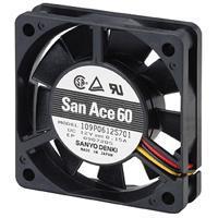 Sanyo Denki 109P0612W602 Axial DC Axial Fan, 60x60x20mm, 12VDC