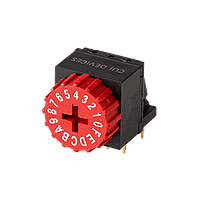 Same Sky (formerly CUI Devices) RDS6-16S-1011-3-RA-254-D DIP Switches 16 Position Through Hole 2.54 mm Pitch Right Angle Flush Cross Actuator w/ Cap