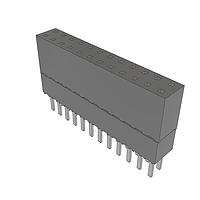 Samtec ESW-112-23-L-D Stackthrough ".100"" Elevated Socket Strip"