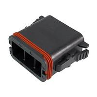 DEUTSCH - TE Connectivity DT06-12S-B031 Housings PLG, 12P, BLK, SEAL RET, BLOCKED, A