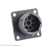 Eaton Souriau-Sunbank UTSX0148P Receptacles Square flange receptacle, without backshell, for 8 male contacts, IP68/69K