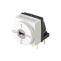 Same Sky (formerly CUI Devices) RDS2-4S-1012-RA-508-D-67 DIP Switches 4 Position Through Hole 5.08 mm Pitch IP67 Right Angle Flush Arrow Actuator