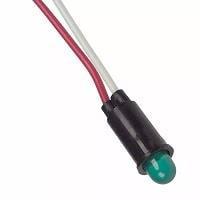VCC 5102H5-12V LED Panel Mount Indicators GREEN DIFFUSED 1/4" MOUNTING HOLE