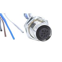 NorComp FPM12A05I12AR01 Sensor Cables / Actuator Cables M12 5P FML BRSS/NKL REAR PG9 12 PIGTAIL