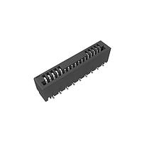 Amphenol FCI HFW17S-2STE1HLF Board Mount 1.00mm Flex Connector, HFW Straight series, 17 Position, Top Entry Surface Mount, Tin plating, Non-ZIF, Halogen-free .