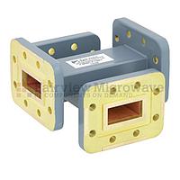 Fairview FMWCP1061 40 dB WR-90 Waveguide Crossguide Coupler With CPR-90G Grooved Flange from 8.2 GHz to 12.4 GHz