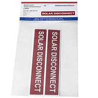 HellermannTyton 596-00674 Solar Label Solar Label, Reflective, SOLAR DISCONNECT, 6.5" x 1.0", VL, Red, 10/pkg
