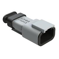 Amphenol SINE Systems ATM04-3P-SR01GY 3-Way 3 Pin Receptacle w/Strn Rlf