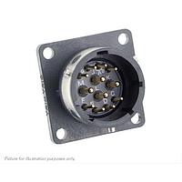 Eaton Souriau-Sunbank UTGX014D12PX Receptacles Square flange receptacle, without backshell, with 12 male PCB contacts, IP68/69K in unmated conditions, keying X