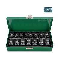 TOPTUL GDAD1501 1/2" DR. 6PT Flank Impact Socket Set (15 pcs)
