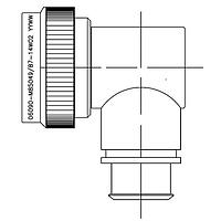 Raychem - TE Connectivity R85049/87-08N03 Band Lock Adapters 90DEG BACKSHELL SZ 8 SELF-LOCKING BAND