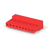 AMP Connectors - TE Connectivity 3-640433-9 Receptacle Housing CLOSED W/O TABS 9P Red 22 AWG