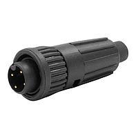 Switchcraft W6282-4PG-522 Standard Circular Connector Mini-Con-X Cable End, 4-pin #20, Male, Solder Cup, Bulk