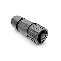 Amphenol Tuchel C016 20D003 110 12 Connectors 3+PE FEM STRT BLK SCW SILV INT ST RELF