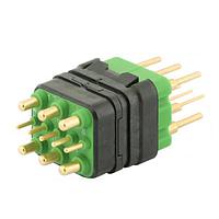 Eaton Souriau-Sunbank 8MQ2M9901RB046 Modular Connectors - Push Pull MQuick module, unsealed, with male straight PCB contacts, tin lead plated