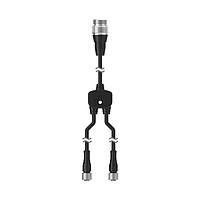 Banner Engineering CSB-M1246.6M12173.3 Splitter Cables Splitter Cable; Mini-change 4-pin Male Trunk 1 m (3.3 ft); One 4-pin M12 2 m (6.6 ft) Female Branch, One M12 17-pin 1 m (3.3 ft) Female Branch; Black