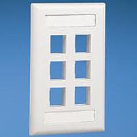 Panduit NK6FWHY Faceplate SINGLE GANG VERTICA FACEPLATE W/6NETKEY