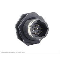 Eaton Souriau-Sunbank UTGX712D8PZ Receptacles Jam nut receptacle, without backshell, with 8 male PCB contacts, IP68/69K in unmated conditions, keying Z
