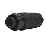 Switchcraft EN3C5MLX Standard Circular Connector EN3 Harsh Environment Cable End, 5-pin, Male, Solder Cup, Bulk