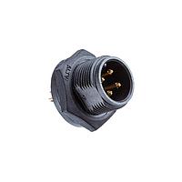 Amphenol LTW ABD-03PMMS-SC7001 Circular Metric Connectors Ceres, Standard Size, Plastic, 5A, 03 pins, Male Connector, Male Contact, Circular, Screw Thread, Solder, Receptacle, IP67