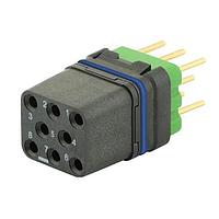 Eaton Souriau-Sunbank 8MQ2M0816UNES046S Modular Connectors - Push Pull MQuick module, sealed, with female straight PCB contacts, delivered with cap